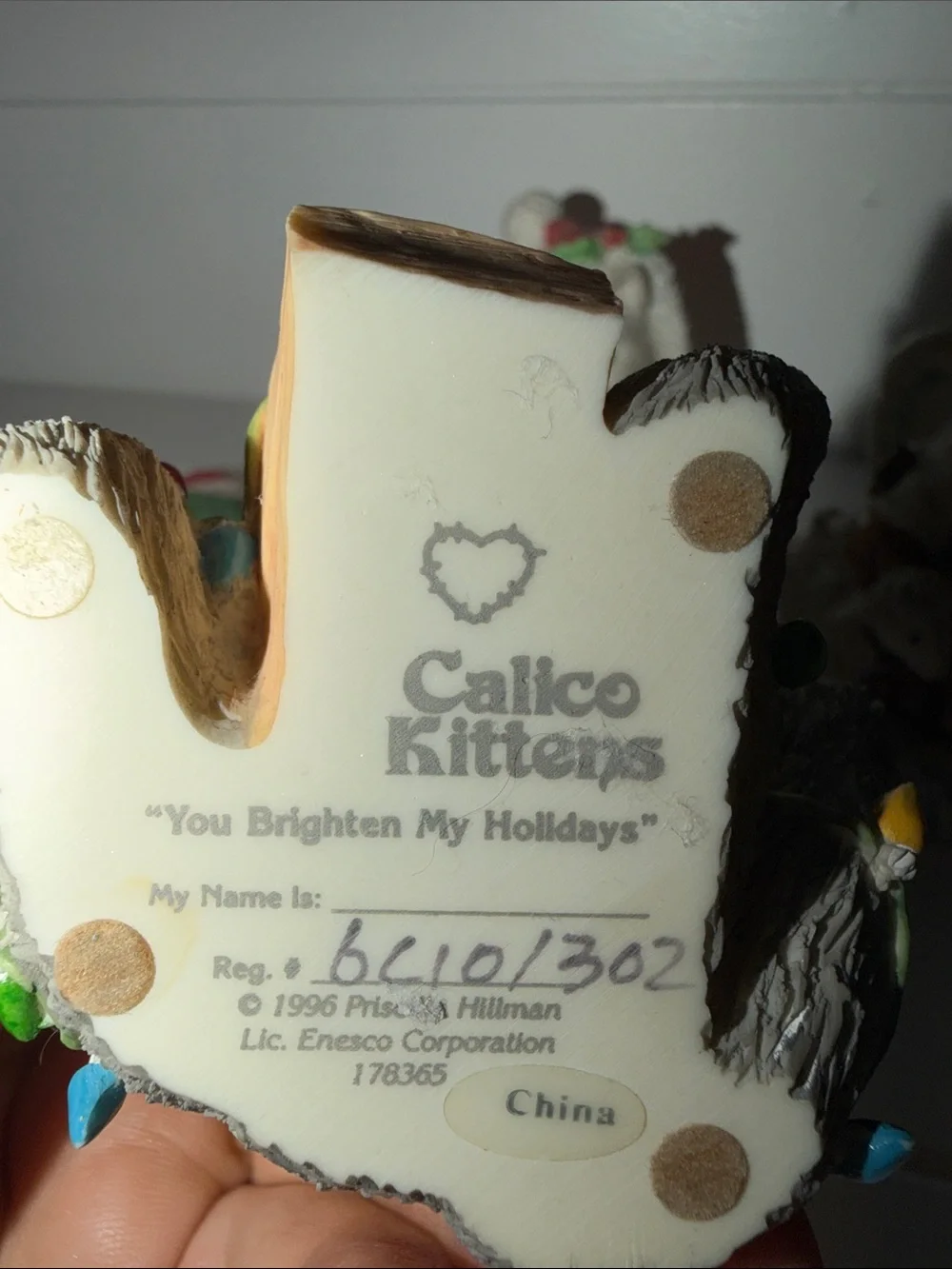 Vintage Calico Kittens Holiday Cat Figurine Set of four